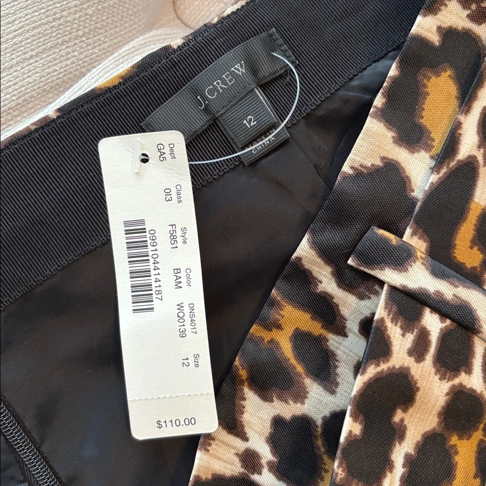 J CREW animal print skirt - Picture 2 of 10